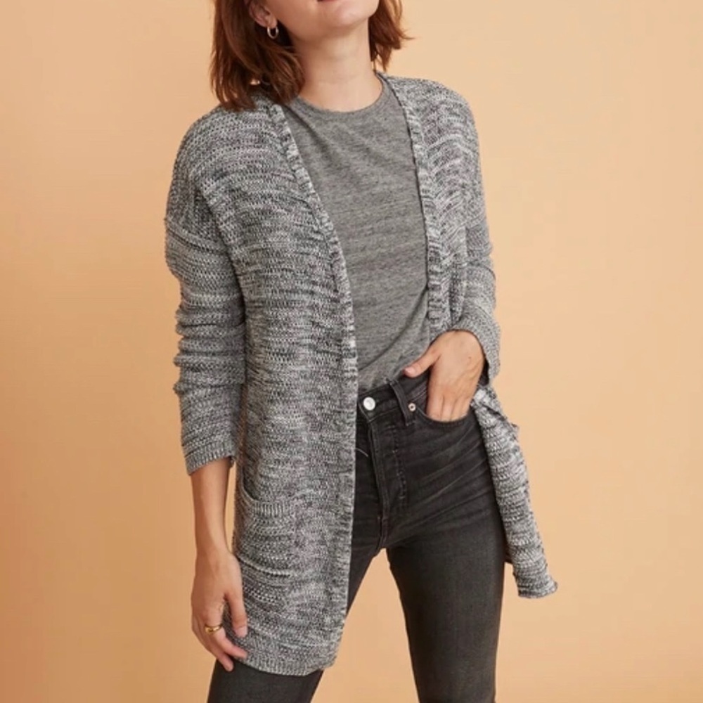 Marine Layer Catalina Cardigan in Anthracite Marl